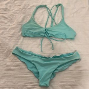 Boys and Arrows blue bikini. Size: medium (fit more like large)